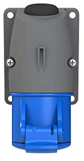 ABB 216RS6 Enchufe montado en superficie impermeable, azul, 6h, 16 amperios, IP44, 2P+tierra (ABB2CMA193098R1000)