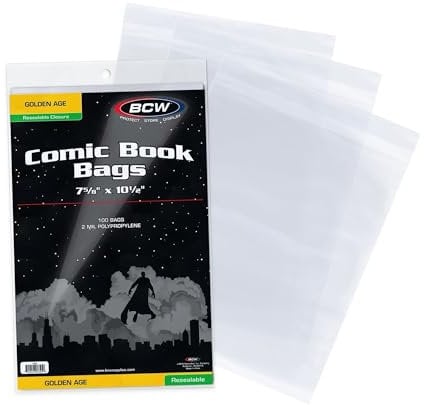 BCW 1-GOL-R Resealable Golden Comic Bags