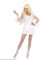 Widmann - Kostüm Engel aus Samt, Kleid mit Federn Flügel, Heiligenschein, Weihnachten, Karneval, Mottoparty