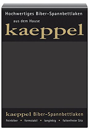 Kaeppel Biber Bettlaken Betttuch 100 x 200 cm Spannbettlaken 14 Farben Uni, Farbe:Anthrazit