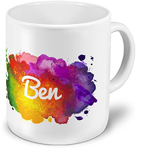digital print XXL Riesen-Tasse mit Namen Ben - Motiv Color-Paint - Namenstasse, Kaffeebecher, Becher, Mug
