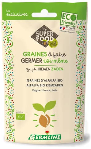 Germline - Graines à germer bio - Alfalfa - Lot de 2 x 150g