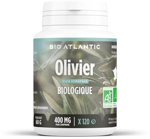 Olivier feuille Bio - Olea europaea - 400 mg - 120 Comprimés