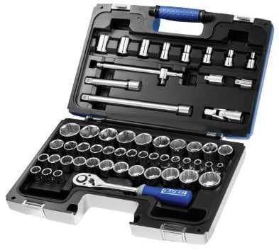 Britool E032909B Expert Metric Drive Brie Socket Set, 1/2, 55 Pcs