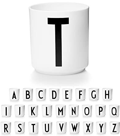 Design Letters Tasse a Cafe (A-Z) | Cadeau Fete Des Peres, Cadeau Papa | Porcelaine Mug avec Initiale | Tasse Cappuccino | Tasse à thé | Tasse à Lettres, 250 Ml