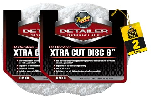 Meguiar's DMX6 DA (Dual Action) Microfiber 6 Xtra Cut Disc, 2 Pack