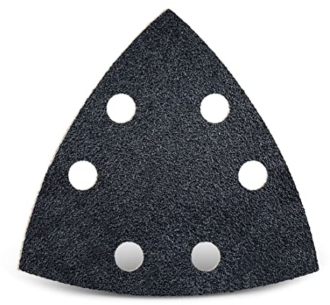 MENZER Black Schleifblätter 93 mm, 6-Loch (50 Stk.) K100 | f. Deltaschleifer, Siliciumcarbid, Klettbefestigung