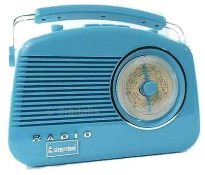 Steepletone Brighton Duck Egg Blue Pastel Portable 3 Band Kitchen Radio (Duck egg blue)