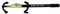 The Club 3100 Twin Hooks Steering Wheel Lock, Black/Gold by Winner International