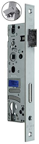 BKS Rohrrahmenschloss/Rahmenschloß, Dornmaß 25mm, Entfernung 92mm, Vierkant 8mm, Stulp: 24 x 245mm, DIN Links/Rechts (Umstellbar) incl. SN-TEC Montageset