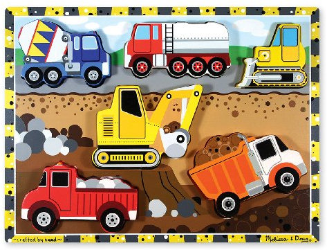 Melissa & Doug Holzklotz-Puzzle Baustelle