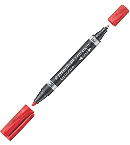 STAEDTLER Lumocolor Permanent-Marker duo, rot