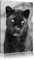Pixxprint prächtiger Panther B&W, Größe: 60x40cm, Leinwandbild, fertig gespannt, Wandbild, Dekoration, Kunstdruck, kein Poster