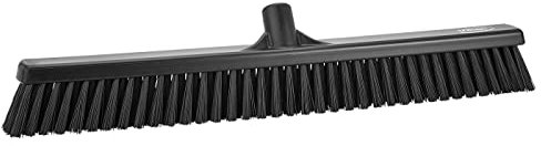 Vikan - Igiene - Scopa combinata - Fibre dure/morbide - Nero