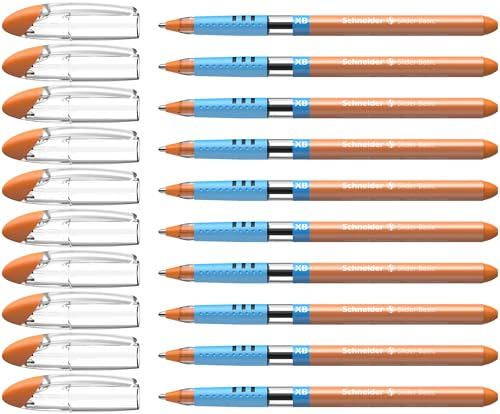 Schneider Slider XB 151206 Ballpoint Pen, Orange (Pack of 10)
