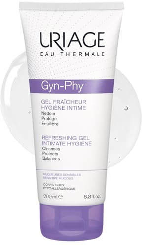 Uriage Gyn-Phy seifenfrei - Tägliche Hygiene für den Intimbereich - Reinigt sanft und schützt das natürliche Gleichgewich - Schäumendes Gel - Unter gynäkologischer Kontrolle getestet - 200ml