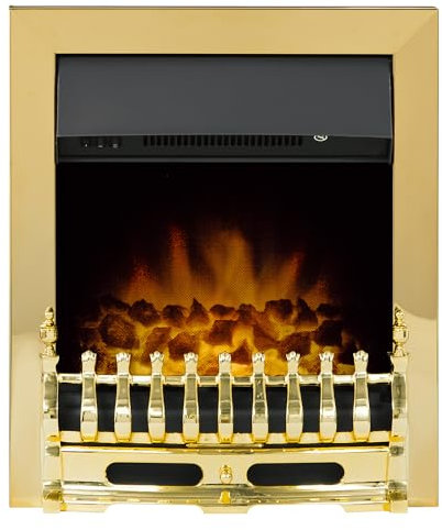 Adam Blenheim Electric Inset Fire, 2000 W, Brass, 10297