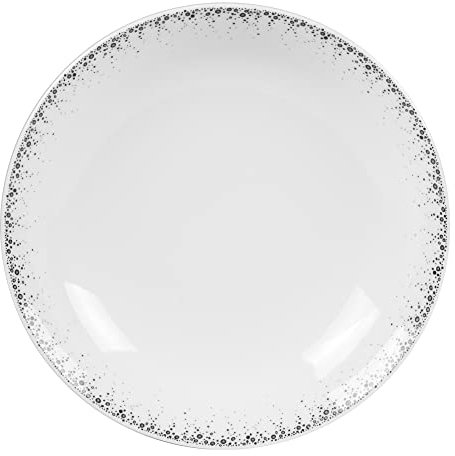 TABLE PASSION - Assiette creuse Boréalis gris 20 cm (lot de 6)