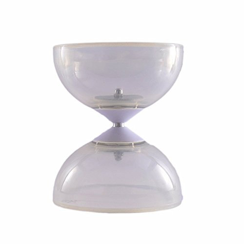 Passe Passe DiaboloX 110mm Transparent avec axe Fixe avec Paire de Baguettes en Aluminium et sa Ficelle Slide. Diabolo conseillé pour Les Plus de 8 Ans.