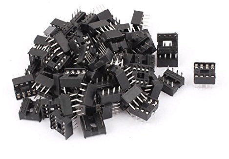sourcing map 60 Stück Löttyp DIP IC Sockel Adapter 8 Stifte mit integrierter Schaltung