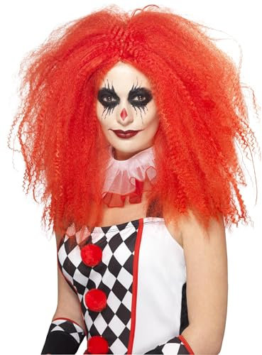 Smiffys Clownsperücke, Rot, gekräuselt