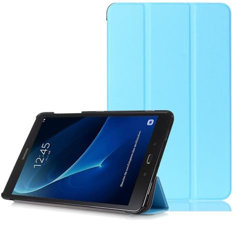 Galaxy Tab A6 10.1 Zoll Schutzhülle,PU Leder Smart Case Flip Cover für Samsung Galaxy Tab A 10.1 Zoll Wi-Fi/LTE (2016) SM-T580N/SM-T585N Tablet Schutzhülle Etui Tasche mit Support-Funktion,Hellblau