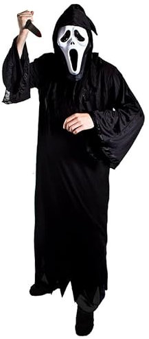 ILOVEFANCYDRESS ilfd4025 + 179 + mask-xl Accappatoio Screamer Uomo – Costume da adulti, maschera e coltello insanguinato XL