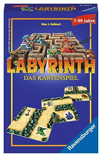 Ravensburger 23206 - Labyrinth - Das Kartenspiel , Mitbringspiel für 2-6 Spieler, Legespiel ab 7 Jahren, kompaktes Format, Reisespiel