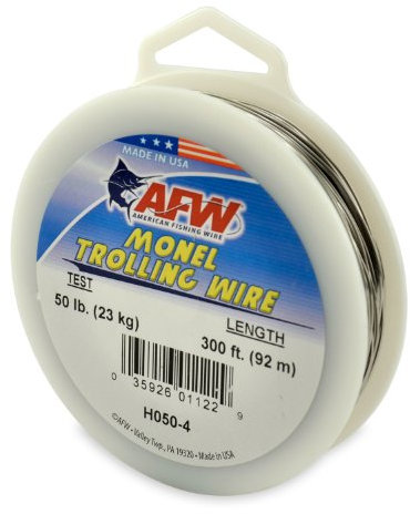 Filo da pesca americano Monel traino (filo singolo), H050-4, Luminoso., 300 Feet, 50 Pound Test