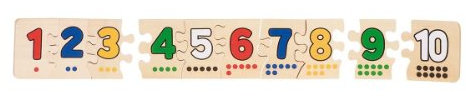 Goki WB013 - Puzzle - Zahlen 1-10