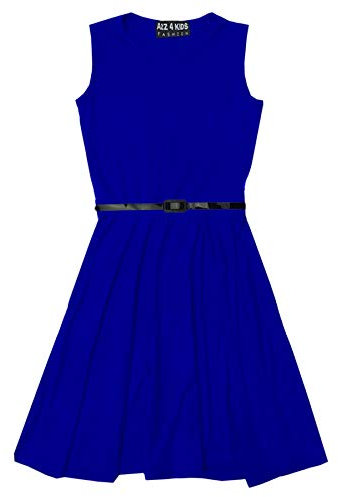 A2Z 4 Kids Enfants Filles Patineur Robe - Skater Sleeveless Royal 13