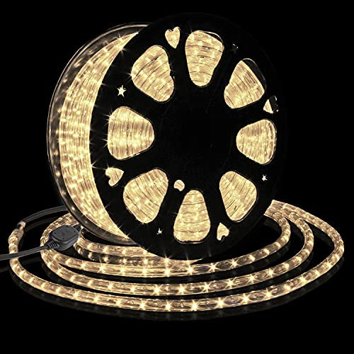 Forever Speed 50Meter LED Lichterschlauch Lichterkette Schlauch Wasserfest LED Lichtschlauch Außen und Innen Warmweiß für Weihnachten,Dach, Zaun Dekoration1800 LEDs