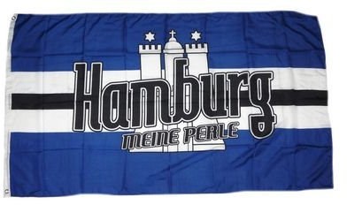 Fahne/Flagge Meine Perle Hamburg NEU 90 x 150 cm