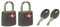 Master Lock Cadenas 4695EURTAST Set de 2 14 cm (Multicolore)