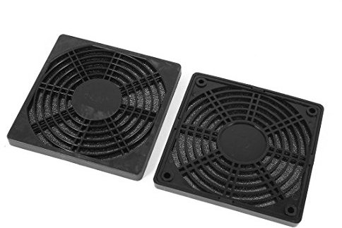 sourcing map 2 Pcs Computer Case Fan Plastic Dustproof Mesh Dust Filter Cover 120mm