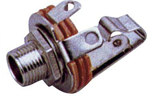 1/4 (6.35mm) Stereo Jack Socket For Panel Mounting