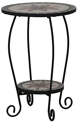 Siena Garden 875324 Blumenständer Stella, Ø 41x60cm, in schwarz matt