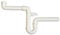 tecuro Raumsparer Siphon Spülen Geruchsverschluß Ø 40 mm, Raumwunder mit zusätzlichem Geräteanschluss für Spül- und Waschmaschinenschläuche (19-22 mm)