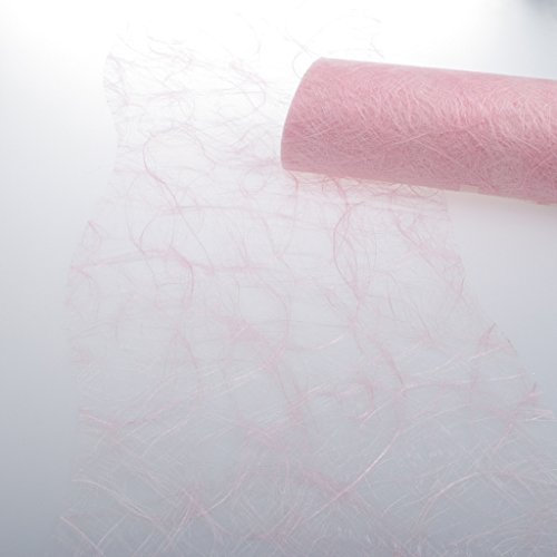 Deko AS GmbH Sizoweb Tischband Wellenschnitt zartrosa ca. 25 cm Rolle 25 Meter - 64W 033-R 250