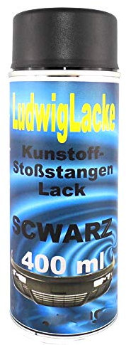 LudwigLacke 1 bombe de peinture noire spéciale pour pare-chocs en plastique