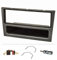 tomzz Audio 2439-066 Radioblende Set kompatibel mit Opel Agila Corsa C Combo Omega B Vectra C Vivaro Meriva Charcoal metallic mit Radioadapter ISO Antennenadapter ISO DIN Entriegelungsbügel