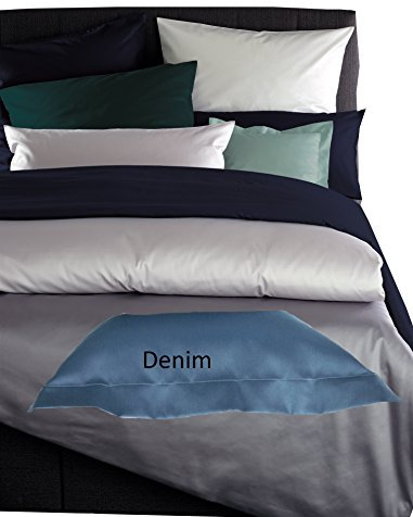 Curt Bauer Mako Satin Bettwäsche Uni Größe 140x200+70x90 cm Farbe 3527 Denim