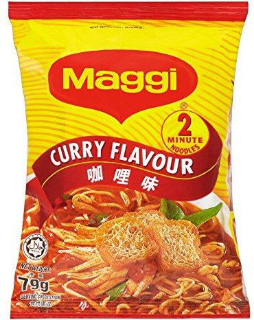 Maggi 2 Minuten Nudeln Curry Geschmack - 79g 2 x 4-4-er Pack
