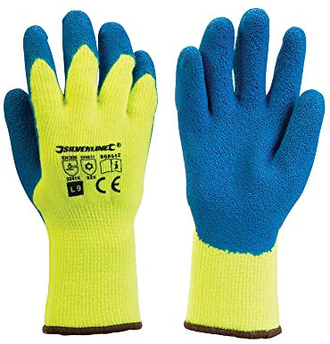 Silverline 868642 Thermo-Bauarbeiterhandschuhe Größe: L