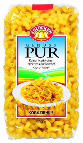Birkel 3 Glocken Genuss Pur Korkzieher, 15er Pack (15 x 500 g Beutel)