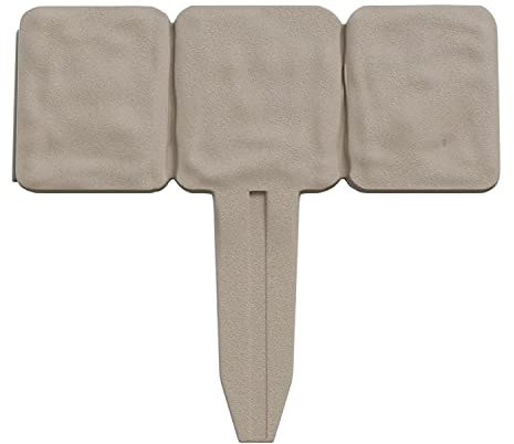 Pure Garden 82-YJ459 Jardin-Bordure décorative pour Parterre de Fleurs-Garniture en Pierre, Lot de 10 piquets de pelouse d'extérieur emboîtables (2,4 m), Peau