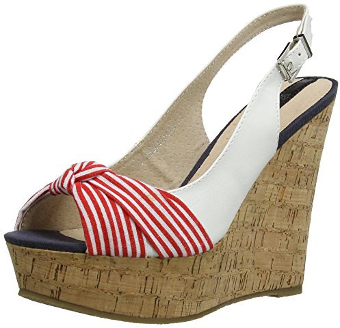 Betsy 419028U, Damen Fashion-Sandalen, Weiß - weiß - Größe: 37.5