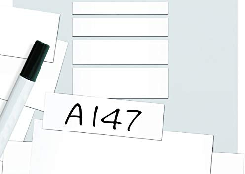 White Magnetic Easy Wipe Write On Location Markers - Magnetic Strips - 90mm high x 210mm Wide Pack of 10
