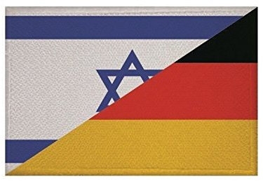 U24 Aufnäher Israel-Deutschland Fahne Flagge Aufbügler Patch 9 x 6 cm
