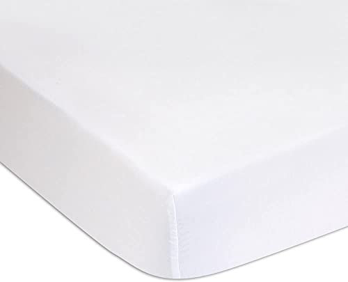 Easy Dort 2 Stück Matratzenschoner, Matratzenschoner, 40 x 80 cm, Babykörbchen & Babywiege, 40 x 80 cm, wasserdicht & leise, weiß, Frottee, Bambus + PU, Marke, Öko-Tex-Label